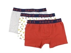 Name It grey melange boxershorts pizza (3-pak)